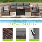 Ensemble de meubles de patio 7 pièces
