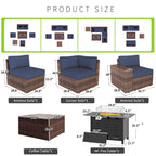 Ensemble de meubles de patio 7 pièces