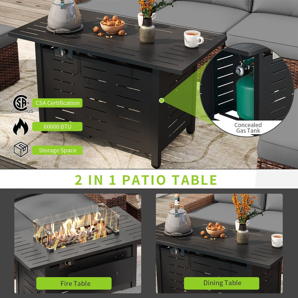 Ensemble de meubles de patio 7 pièces