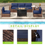 Ensemble de meubles de patio 7 pièces