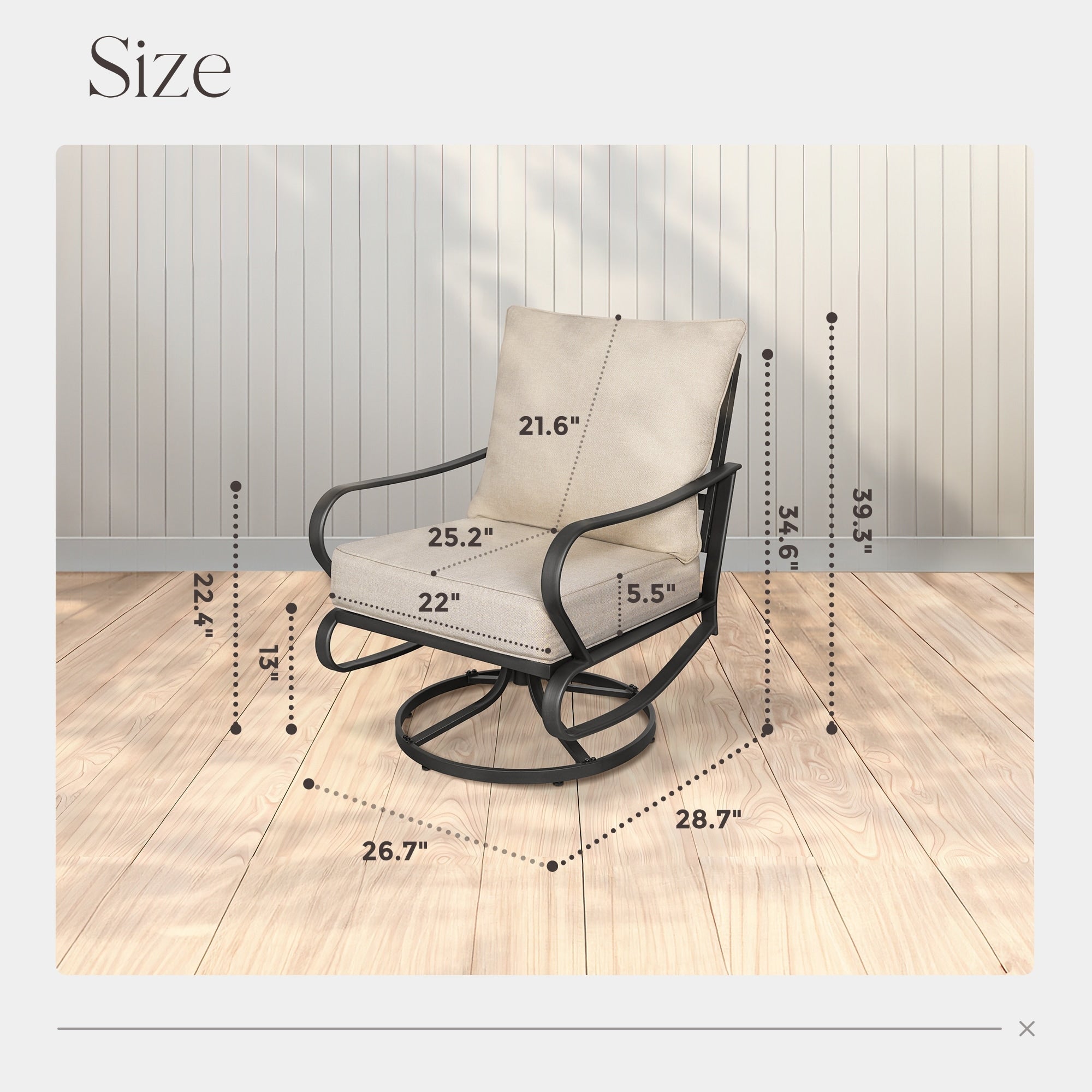 Ensemble de conversation extérieur 7 places pour patio, canapé d'extérieur avec poufs