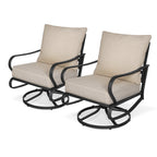 Ensemble de conversation extérieur 7 places pour patio, canapé d'extérieur avec poufs