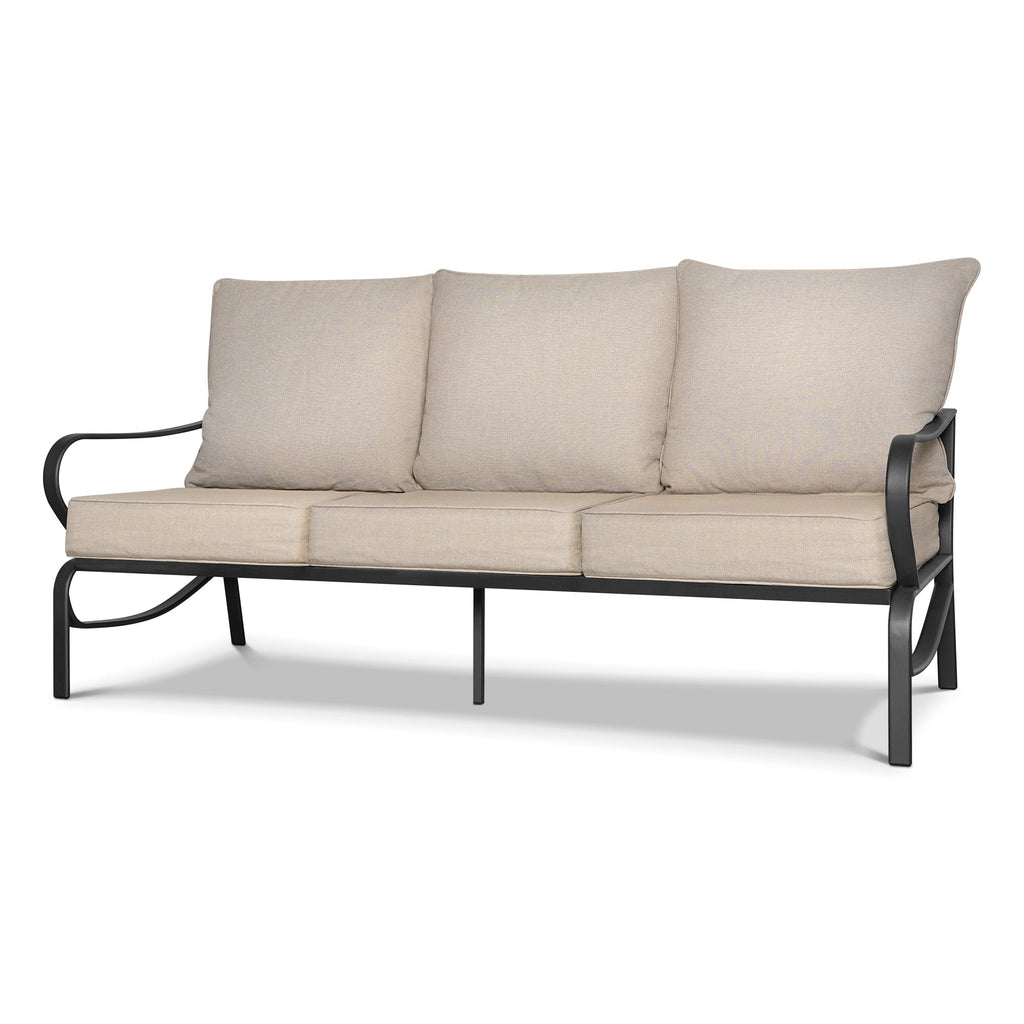 Ensemble de conversation extérieur 7 places pour patio, canapé d'extérieur avec poufs