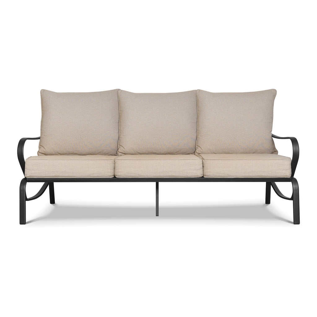 Ensemble de conversation extérieur 7 places pour patio, canapé d'extérieur avec poufs