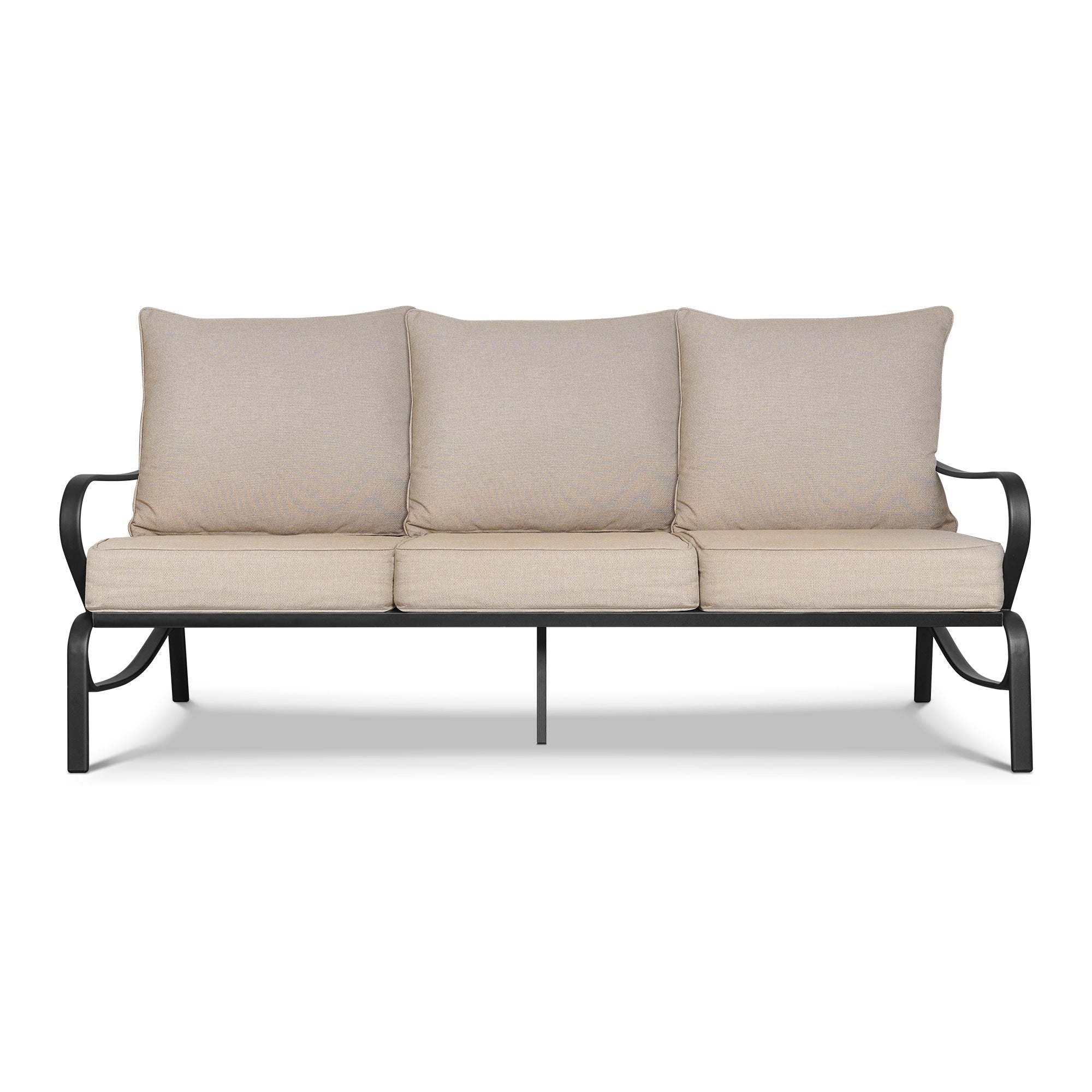 Ensemble de conversation extérieur 7 places pour patio, canapé d'extérieur avec poufs