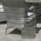 Ensemble de salle à manger d'extérieur 7 pièces avec table ronde et chaises