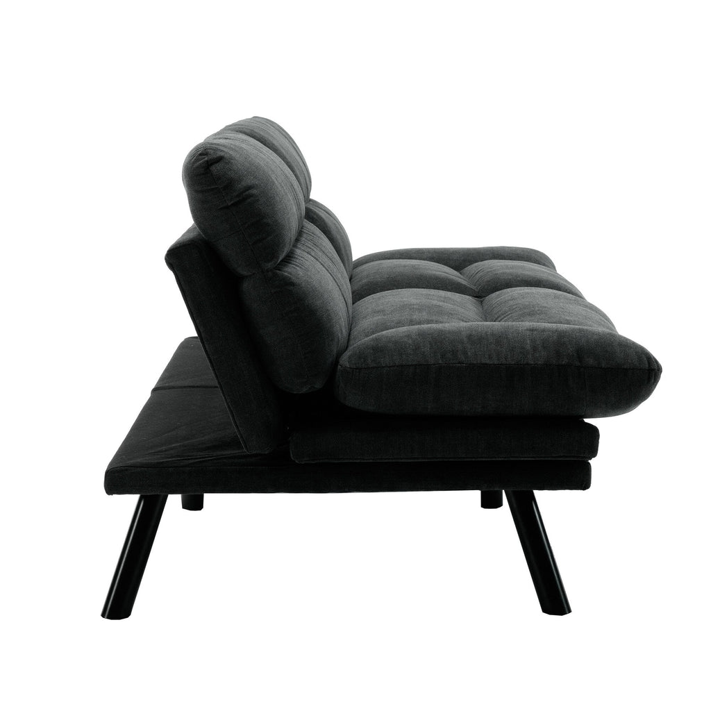 Canapé 2 places en tissu Teddy 70.08 avec coussins épais, pieds en métal et capacité de charge de 600 lb