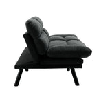 Canapé 2 places en tissu Teddy 70.08 avec coussins épais, pieds en métal et capacité de charge de 600 lb