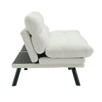 Canapé 2 places en tissu Teddy 70.08 avec coussins épais, pieds en métal et capacité de charge de 600 lb