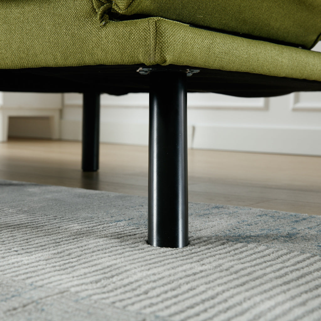 Canapé 2 places en tissu Teddy 70.08 avec coussins épais, pieds en métal et capacité de charge de 600 lb