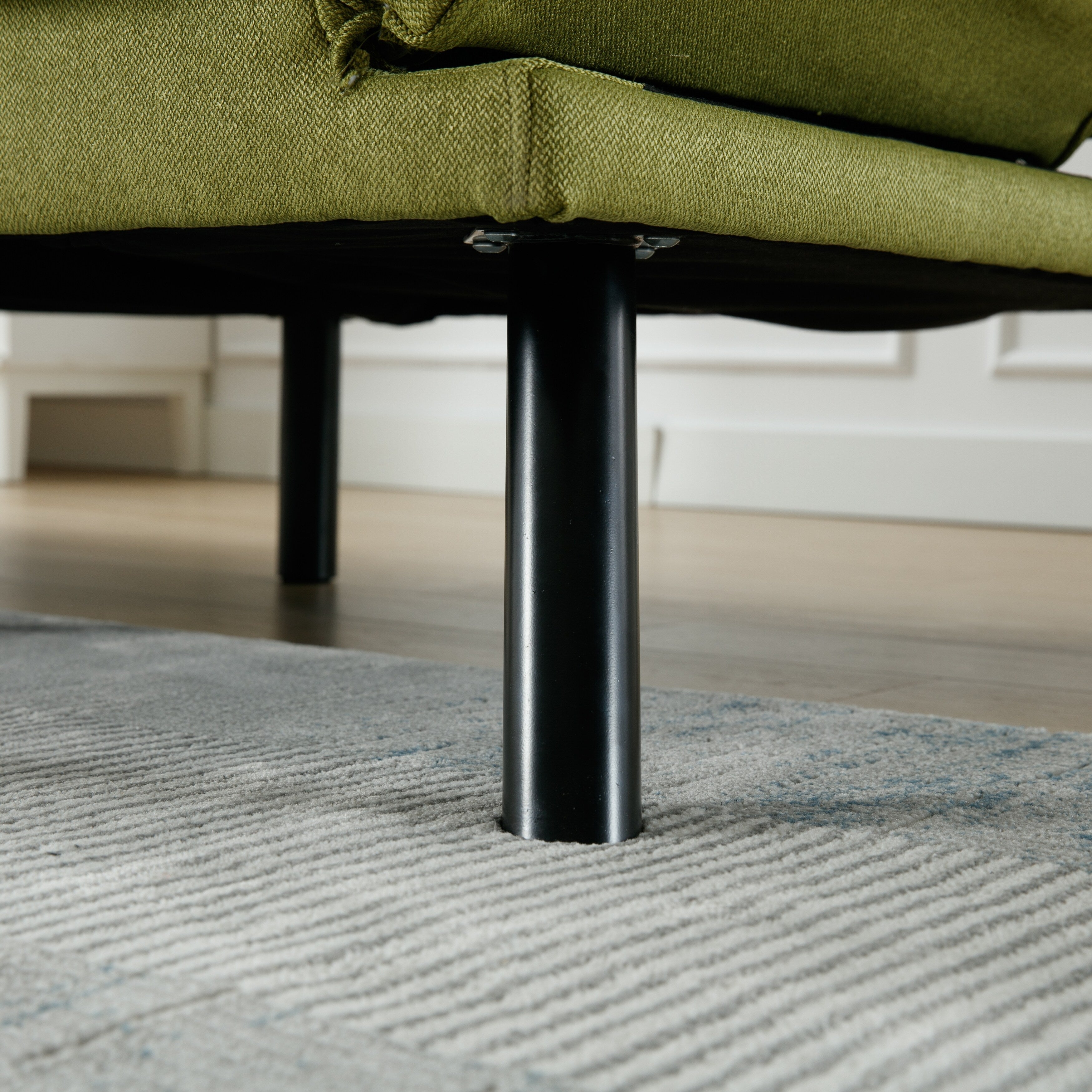 Canapé 2 places en tissu Teddy 70.08 avec coussins épais, pieds en métal et capacité de charge de 600 lb