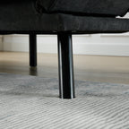 Canapé 2 places en tissu Teddy 70.08 avec coussins épais, pieds en métal et capacité de charge de 600 lb