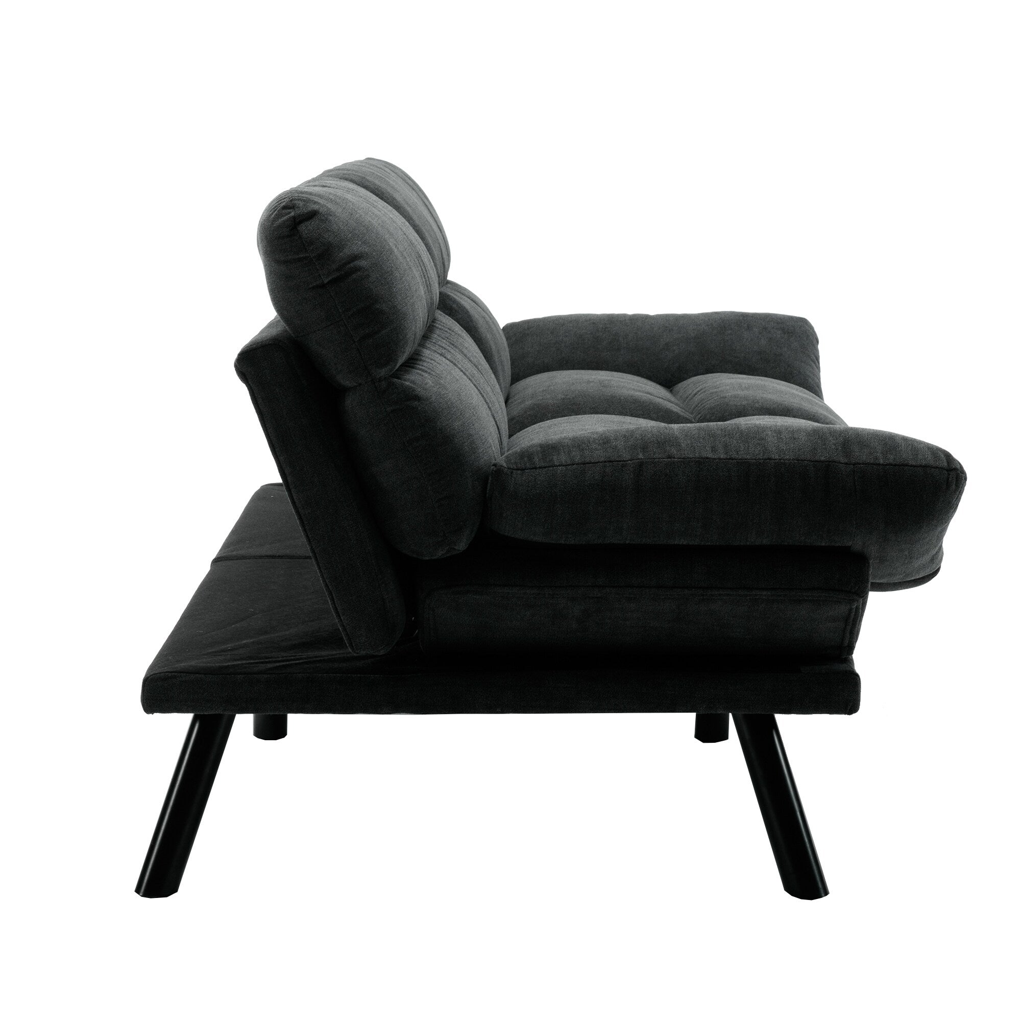 Canapé 2 places en tissu Teddy 70.08 avec coussins épais, pieds en métal et capacité de charge de 600 lb