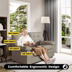 Canapé d'appartement 3 places capitonné en similicuir 70,5 avec cadre en bois dur séché au four pour le salon