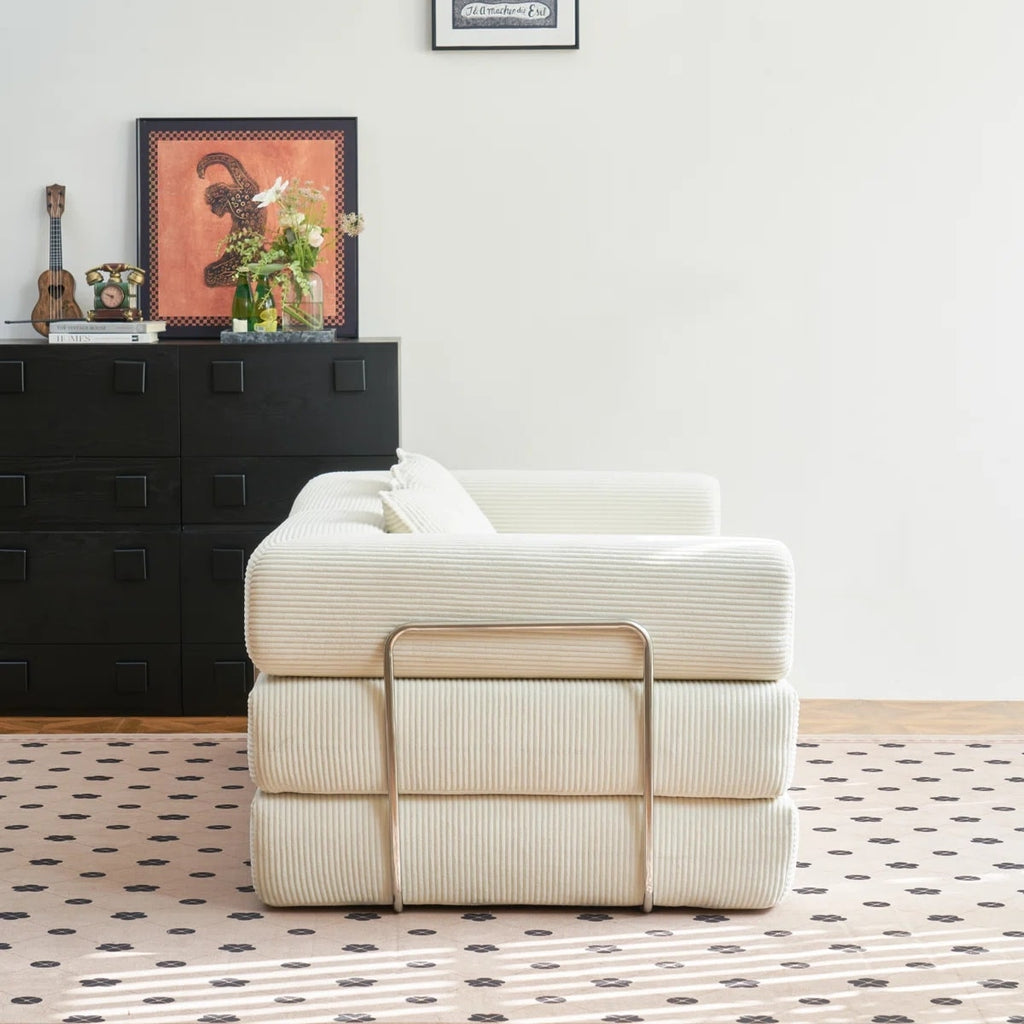 Canapé-lit convertible de 78,8 cm avec coussin de soutien dorsal et accoudoirs