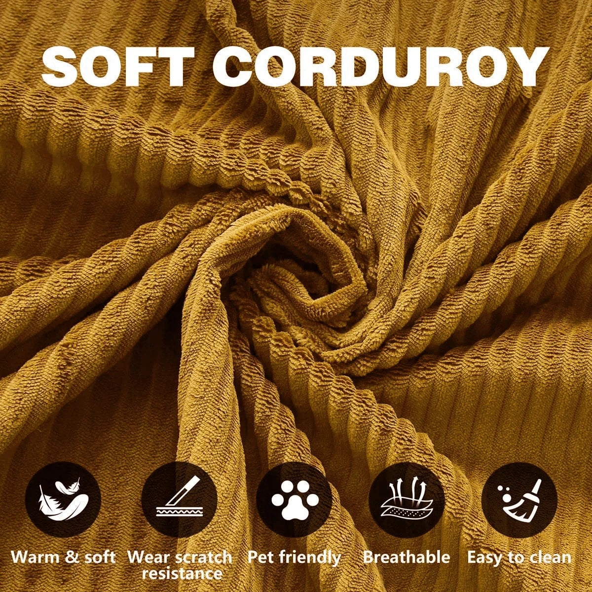 Canapé-lit convertible de 78,8 cm avec coussin de soutien dorsal et accoudoirs