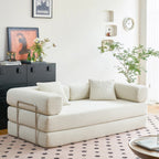 Canapé-lit convertible de 78,8 cm avec coussin de soutien dorsal et accoudoirs