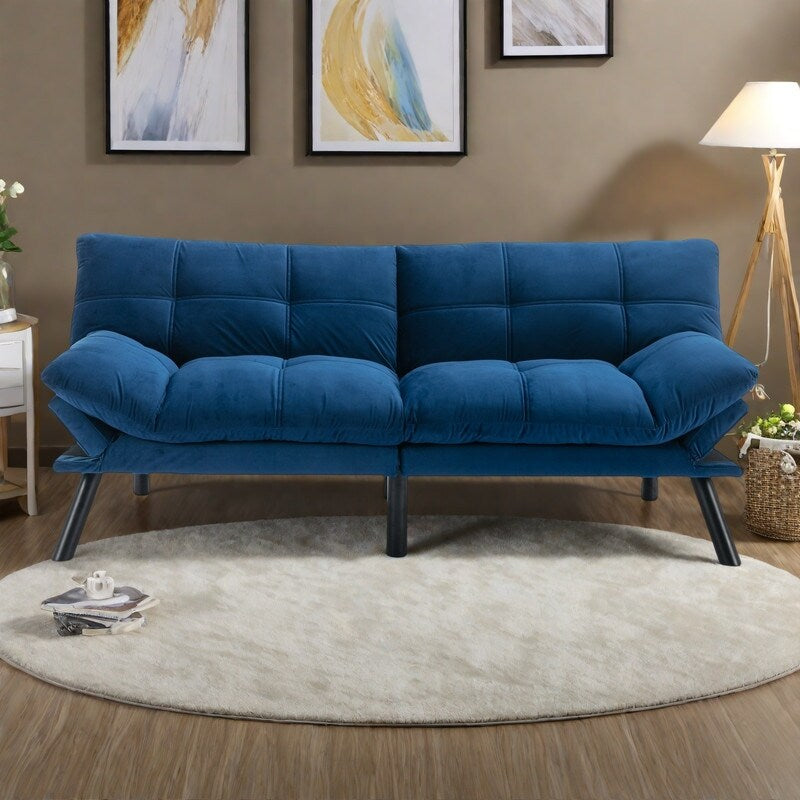 Canapé-lit convertible en cuir avec dossier réglable (70,87 €)