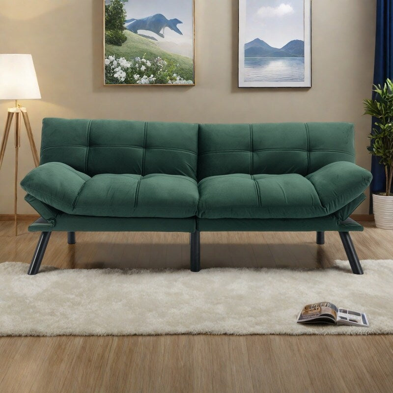 Canapé-lit convertible en cuir avec dossier réglable (70,87 €)