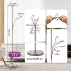 Lampadaire torche à 70 LED avec commande tactile et télécommande - N/A