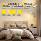 Lampadaire torche à 70 LED avec commande tactile et télécommande - N/A