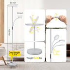 Lampadaire torche à 70 LED avec commande tactile et télécommande - N/A