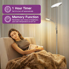 Lampadaire torche à 70 LED avec commande tactile et télécommande - N/A