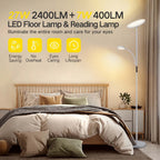 Lampadaire torche à 70 LED avec commande tactile et télécommande - N/A