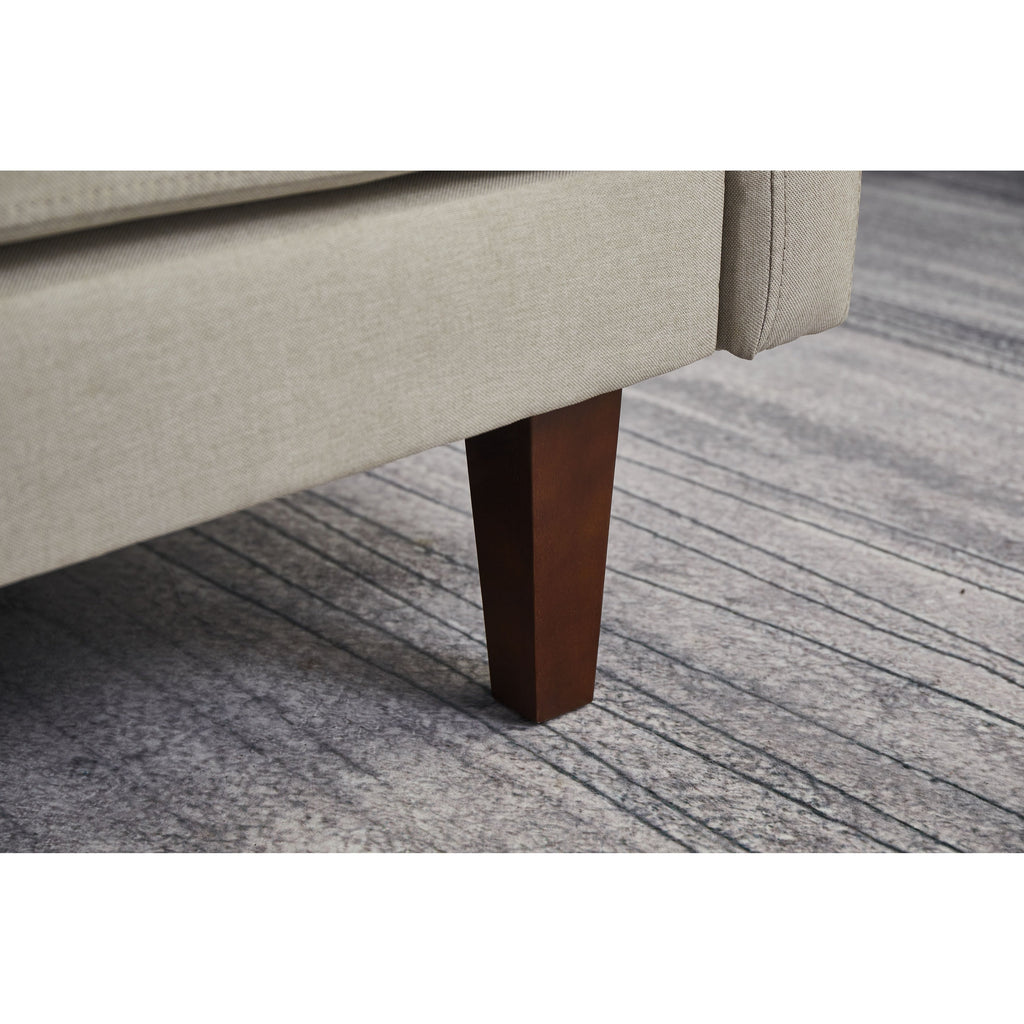 Canapé à accoudoirs carrés en lin Adelaide 70''