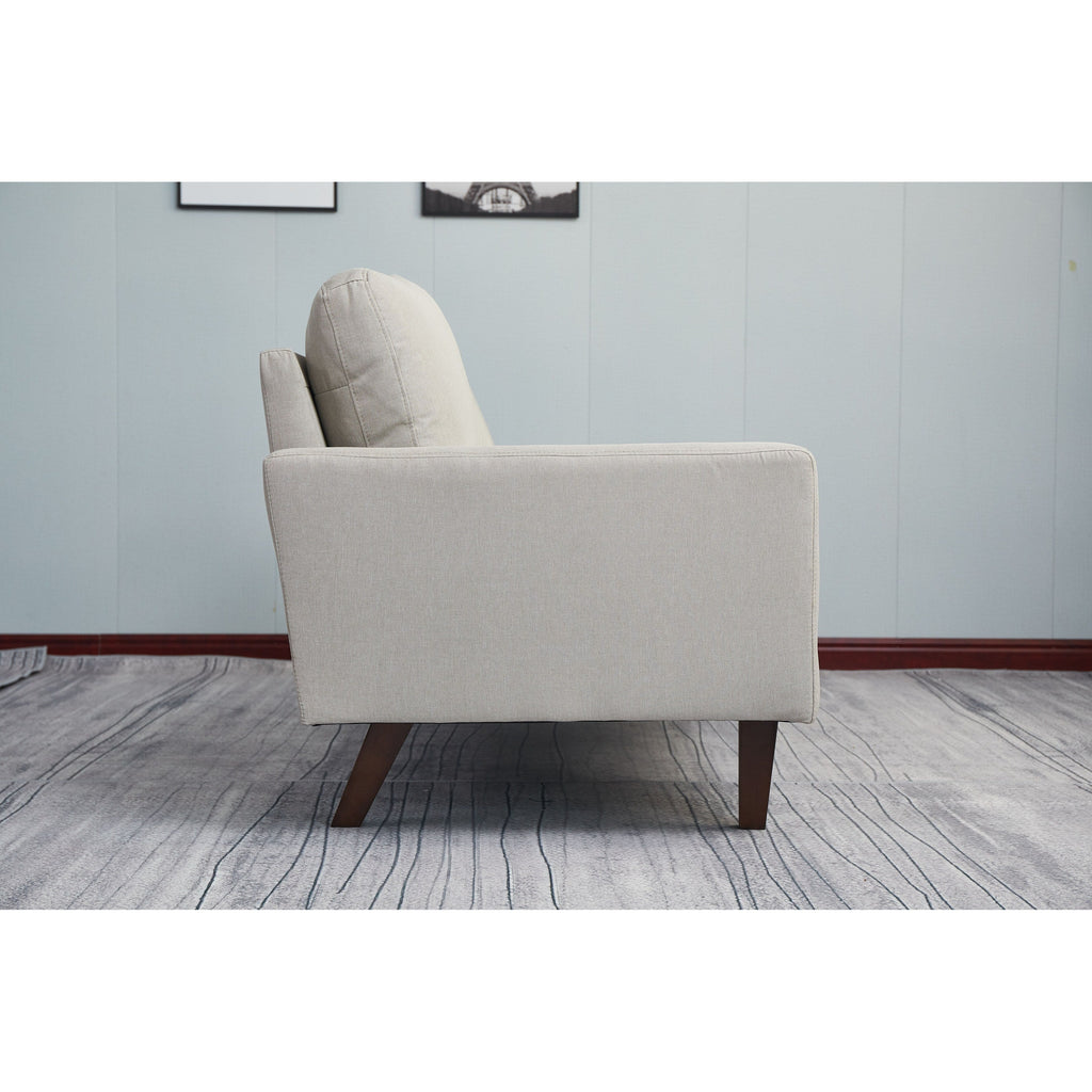 Canapé à accoudoirs carrés en lin Adelaide 70''