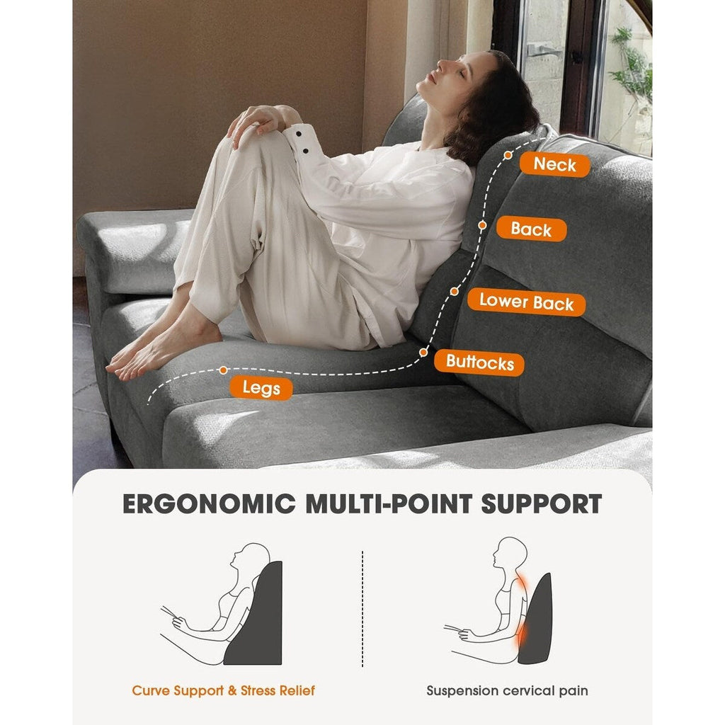 Canapé 2 places en chenille 71,25 po – Assise profonde avec coussin 8 places, accoudoir convertible et housse amovible