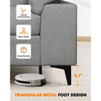 Canapé 2 places en chenille 71,25 po – Assise profonde avec coussin 8 places, accoudoir convertible et housse amovible