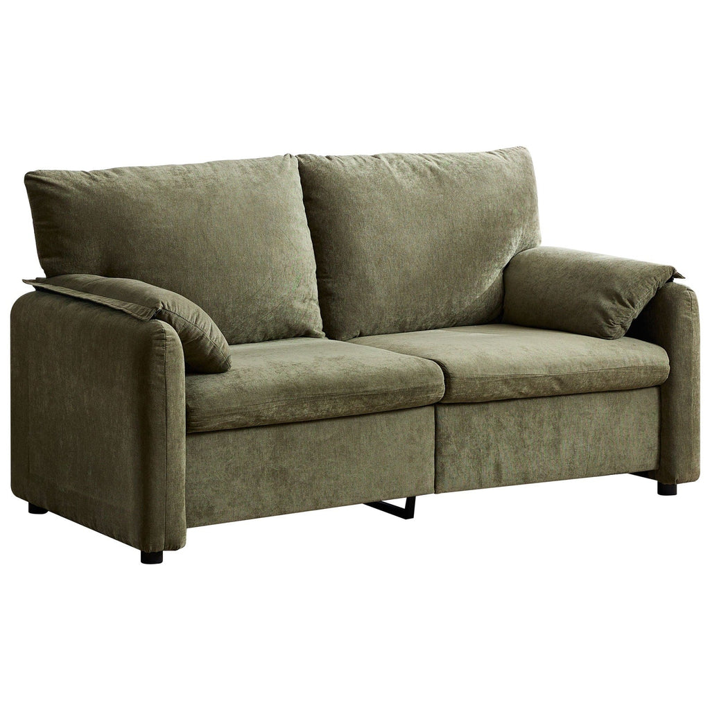 Canapé 2 places en chenille 71,28 pouces, confort nuageux avec éponge haute résilience, design minimaliste moderne