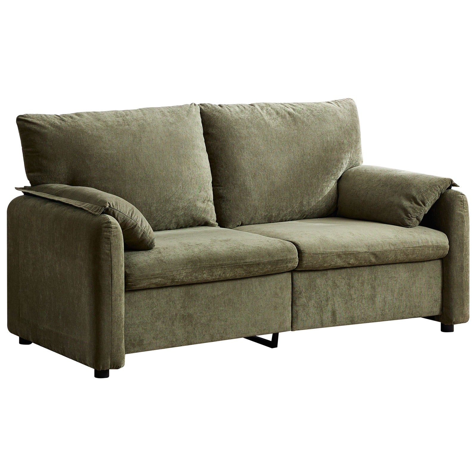 Canapé 2 places en chenille 71,28 pouces, confort nuageux avec éponge haute résilience, design minimaliste moderne