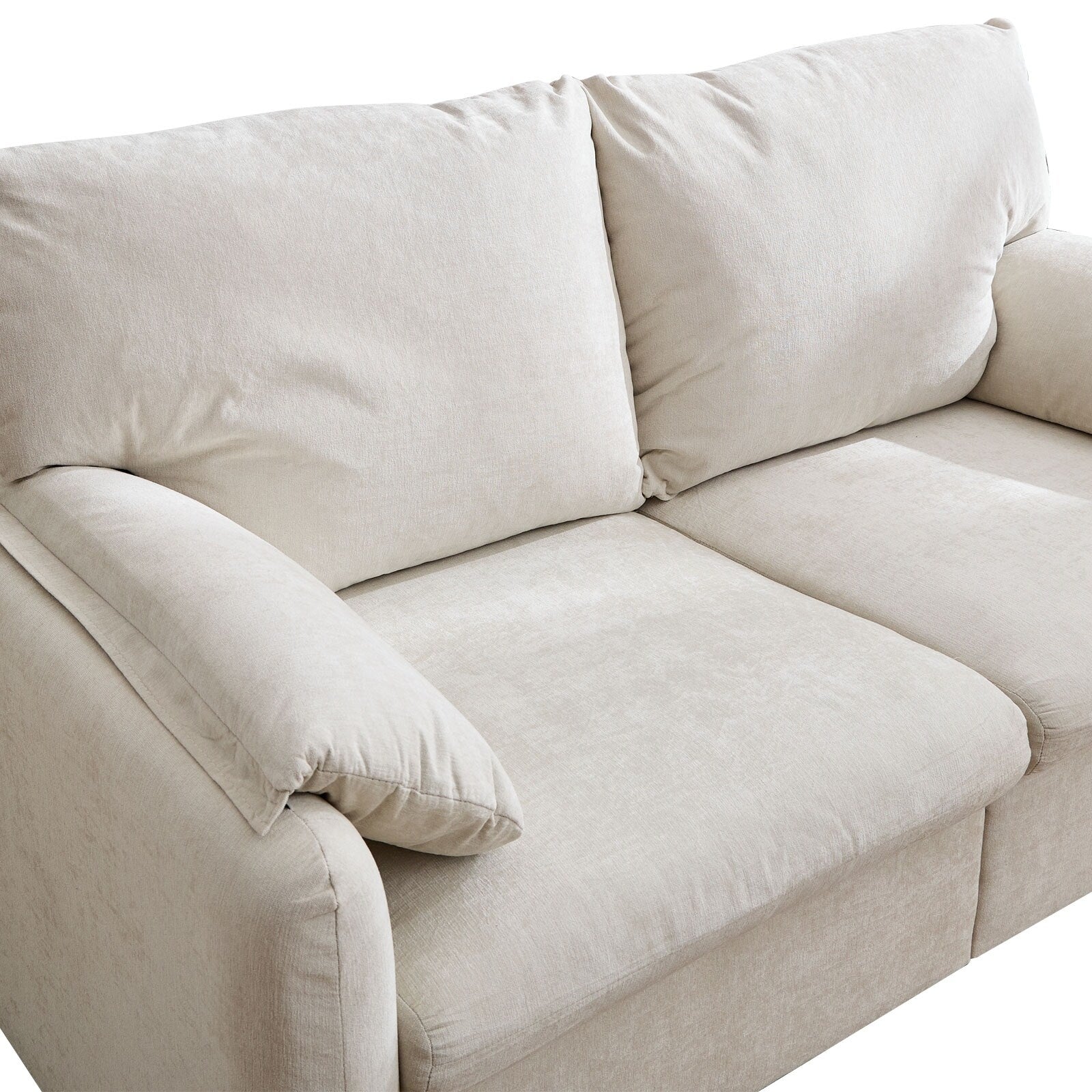 Canapé 2 places en chenille 71,28 pouces, confort nuageux avec éponge haute résilience, design minimaliste moderne