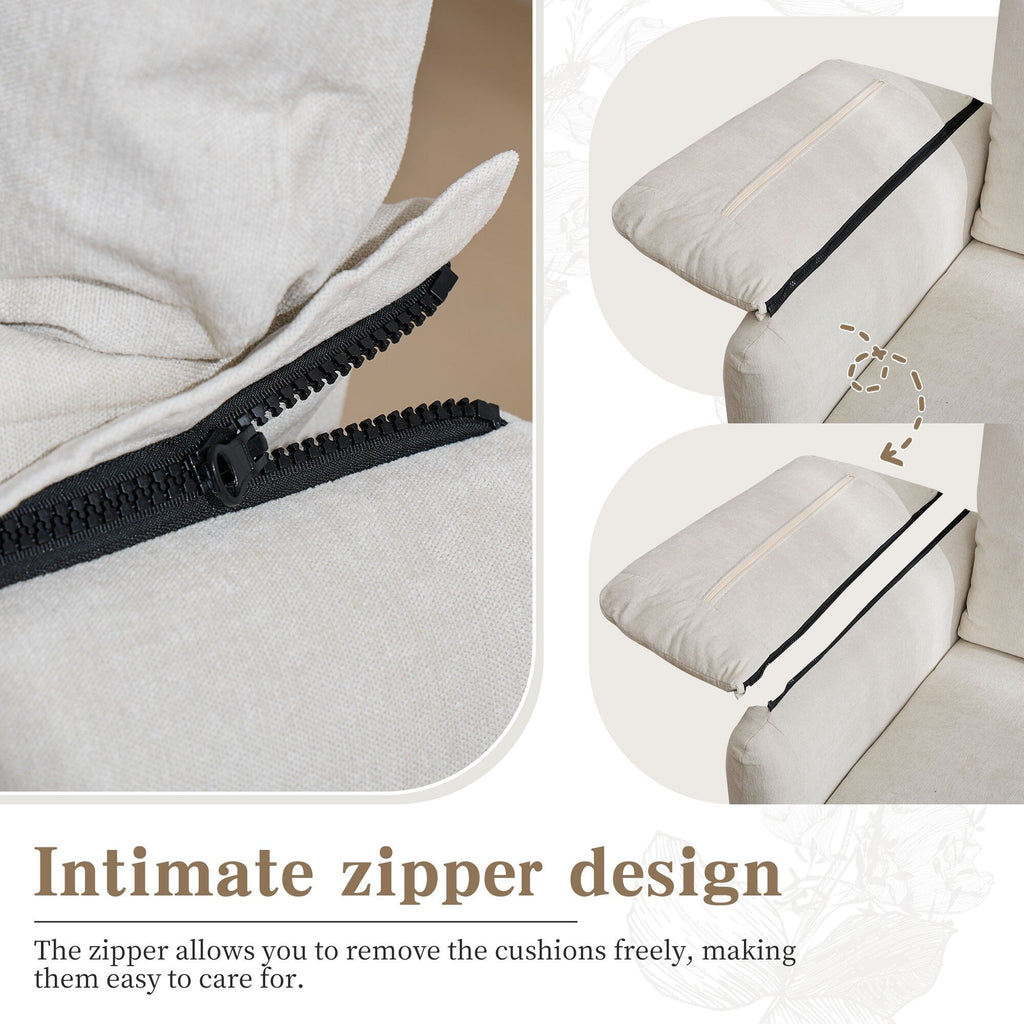 Canapé 2 places en chenille 71,28 pouces, confort nuageux avec éponge haute résilience, design minimaliste moderne