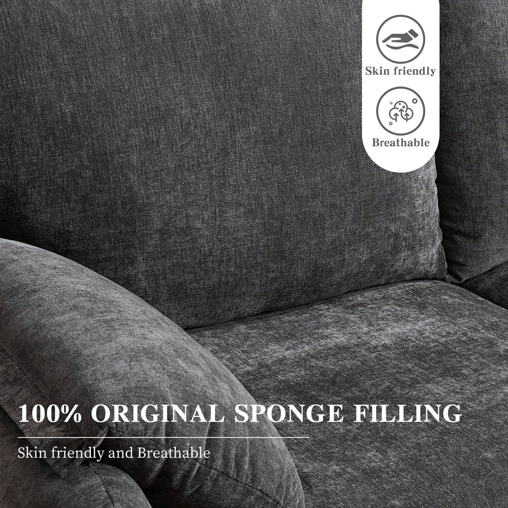 Canapé 2 places en chenille 71,28 pouces, confort nuageux avec éponge haute résilience, design minimaliste moderne