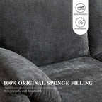 Canapé 2 places en chenille 71,28 pouces, confort nuageux avec éponge haute résilience, design minimaliste moderne