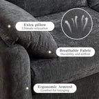 Canapé 2 places en chenille 71,28 pouces, confort nuageux avec éponge haute résilience, design minimaliste moderne