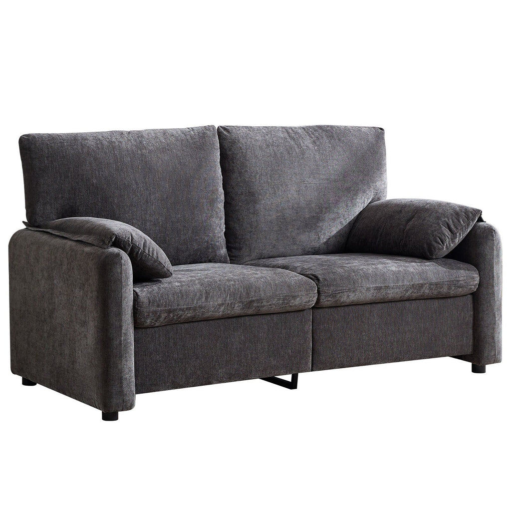 Canapé 2 places en chenille 71,28 pouces, confort nuageux avec éponge haute résilience, design minimaliste moderne