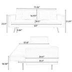 71.7 - Canapé-lit en polaire Teddy, accompagné de deux charmants coussins