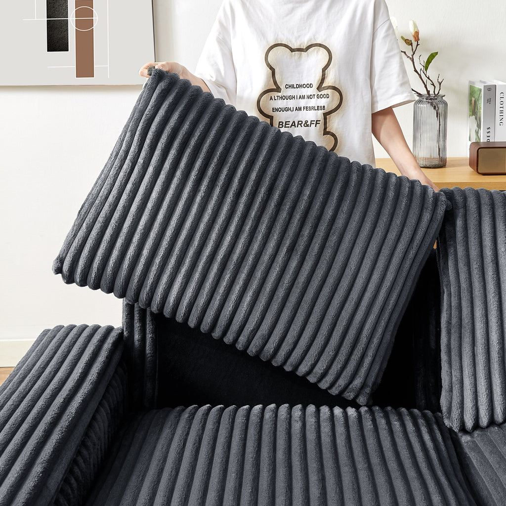 Canapé causeuse en tissu 71 avec accoudoir carré et port USB pour le salon