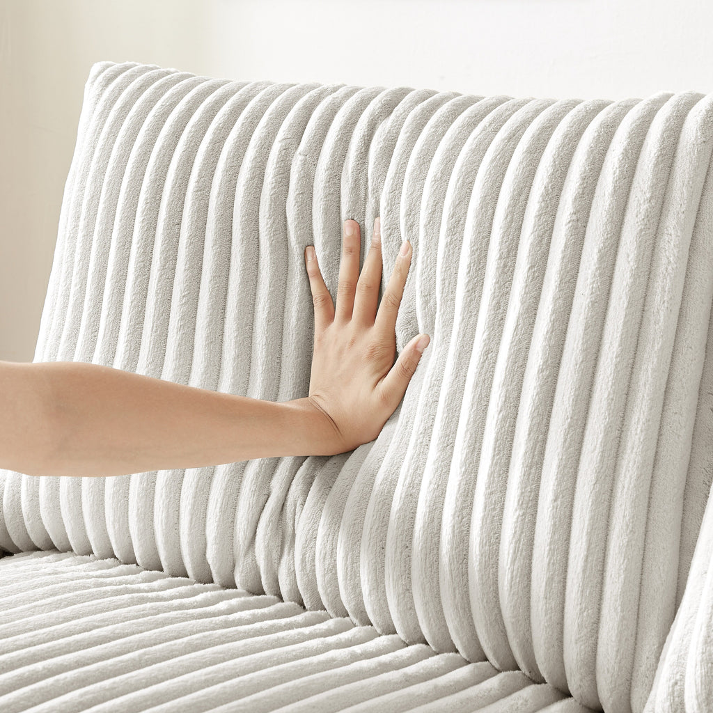 Canapé causeuse en tissu 71 avec accoudoir carré et port USB pour le salon