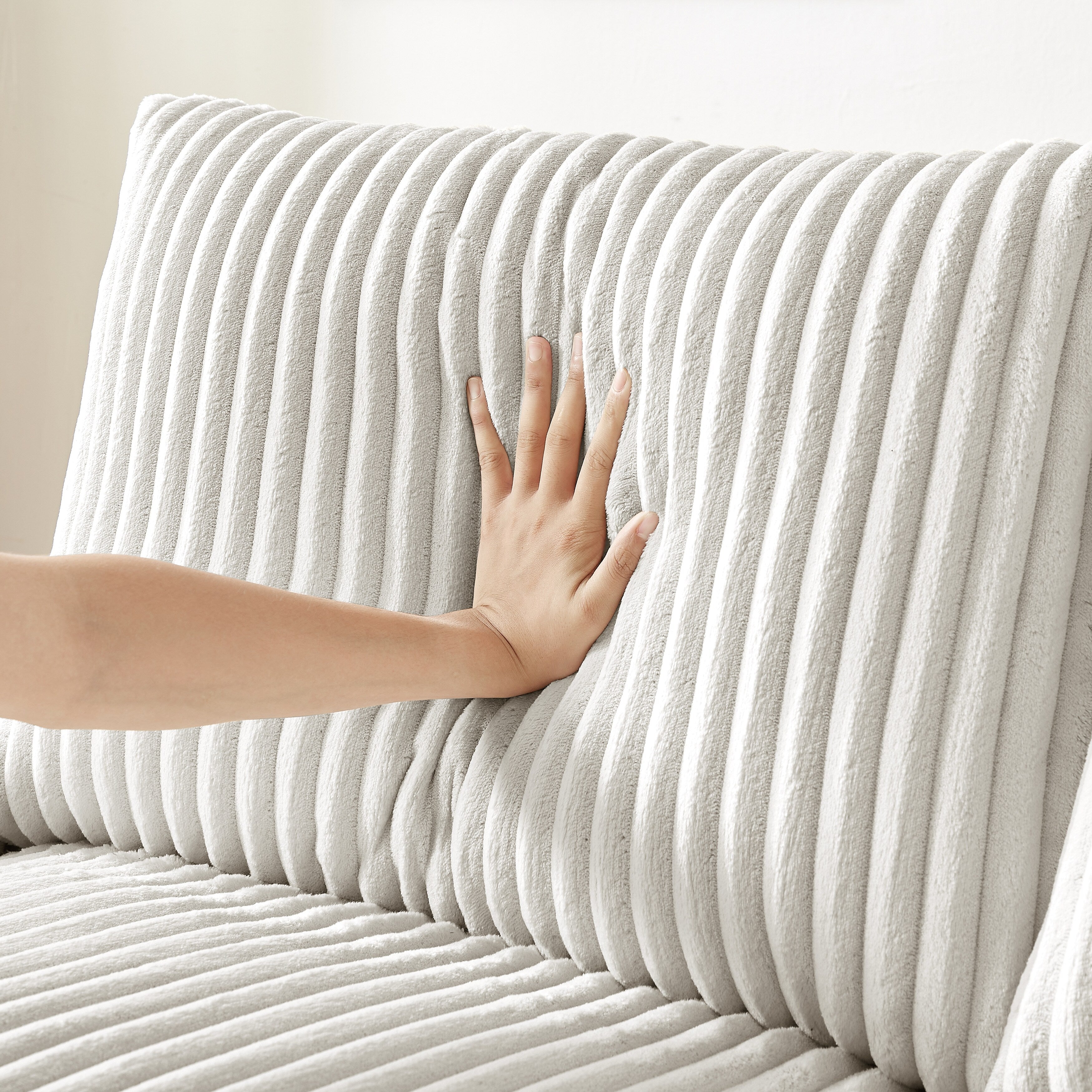 Canapé causeuse en tissu 71 avec accoudoir carré et port USB pour le salon