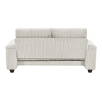 Canapé causeuse en tissu 71 avec accoudoir carré et port USB pour le salon