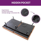 Canapé convertible moderne en similicuir sans accoudoirs avec dossier divisé