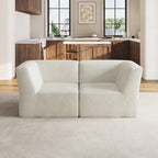 Canapé sectionnel modulaire en velours côtelé de 71 W, entièrement moulé en éponge