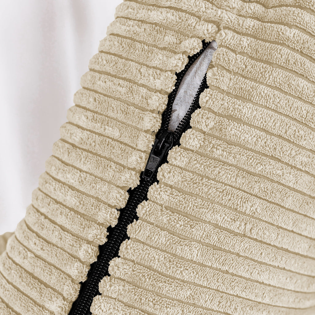 Canapé 3 places en velours côtelé 72,64 avec coussins en éponge haute densité et à ressorts