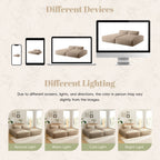 Canapé-lit modulaire surdimensionné de 72 pouces, spacieux et rempli de mousse compressée