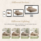 Canapé-lit modulaire surdimensionné de 72 pouces, spacieux et rempli de mousse compressée